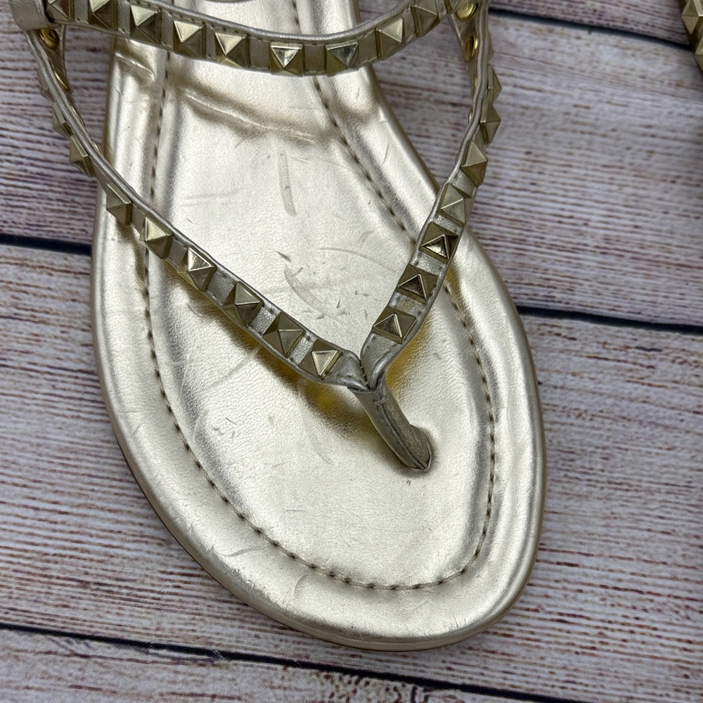 Marc Fisher Metallic Gold Sandals - Picture 2 of 7